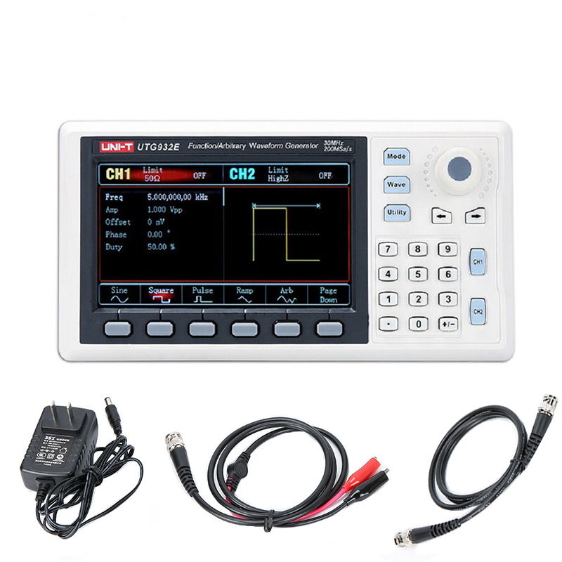 Dual Channel Arbitrary Waveform Function Generator 60Mhz - UTG962E 機能任意波形発生器信号源デュアルチャンネル 200MS/s 14 ビット周波数計 60MHZ