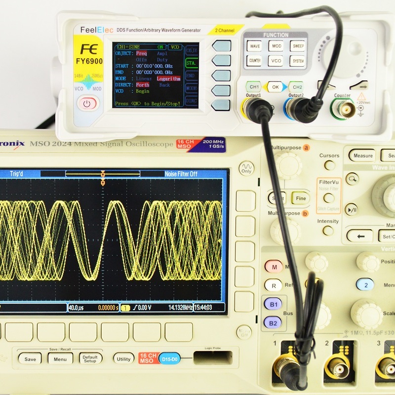 Dual Channel Arbitrary Waveform Function Generator 60Mhz - Feelelec FY6900 0-60MHz デジタル信号発生器機能任意波形 DDS デュアルチャンネル