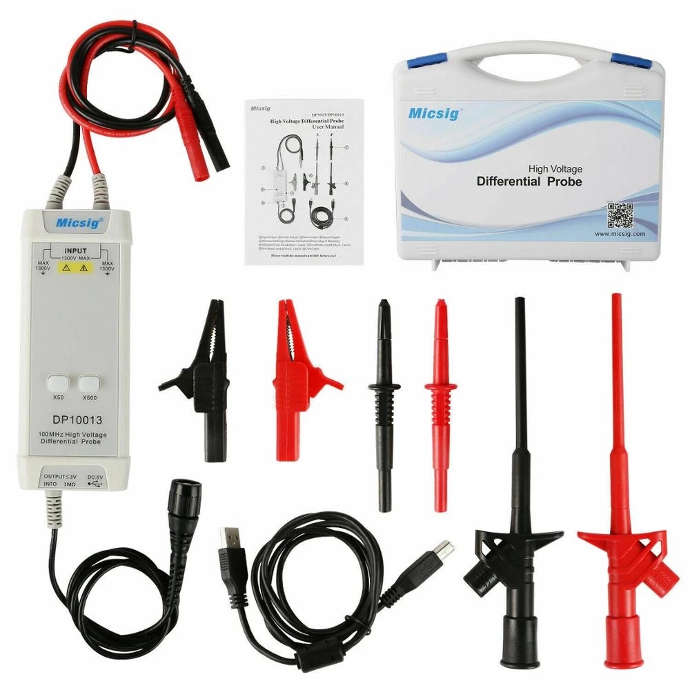 High Voltage Differential Probe 100Mhz 1300V - 2025Micsig オシロスコープ 1300V 100MHz 高電圧差動プローブ DP10013