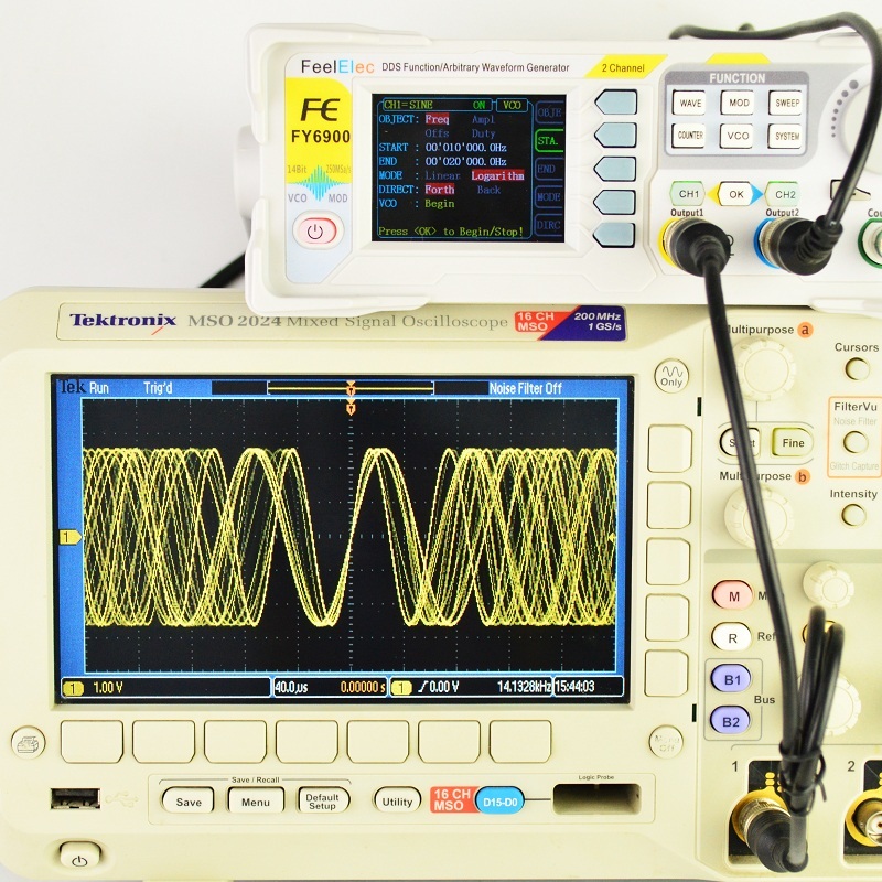 Dual Channel Arbitrary Waveform Function Generator 60Mhz - FY6900 デジタル信号発生器機能 任意波形メーター TFT スクリーン デュアルチャンネル