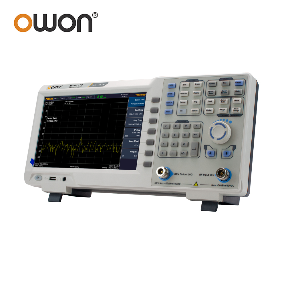 Spectrum Analyzer Tracking Generator 1.5Ghz - OWON XSA815TG デジタルスペクトラムアナライザ 9インチLCD 1Hz分解能 帯域幅9kHz～1.5GHz