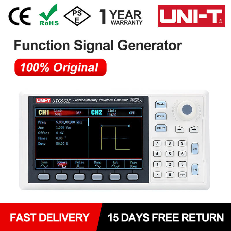 Dual Channel Arbitrary Waveform Function Generator 60Mhz - UNI-T UTG932E UTG962E 機能信号発生器 30Mhz 60Mhz