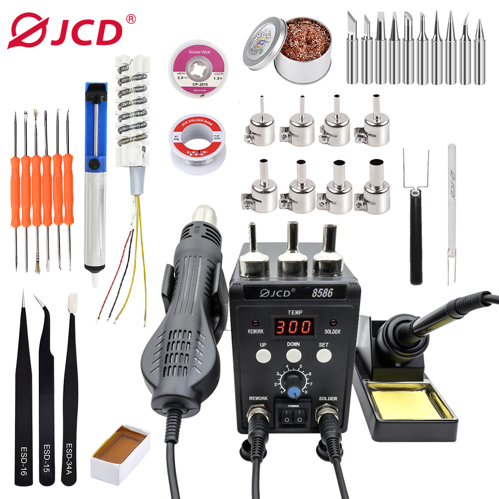 Smd Rework Station Hot Air Soldering 2 In 1 - JCD 2 in 1 はんだ付けステーション 8586