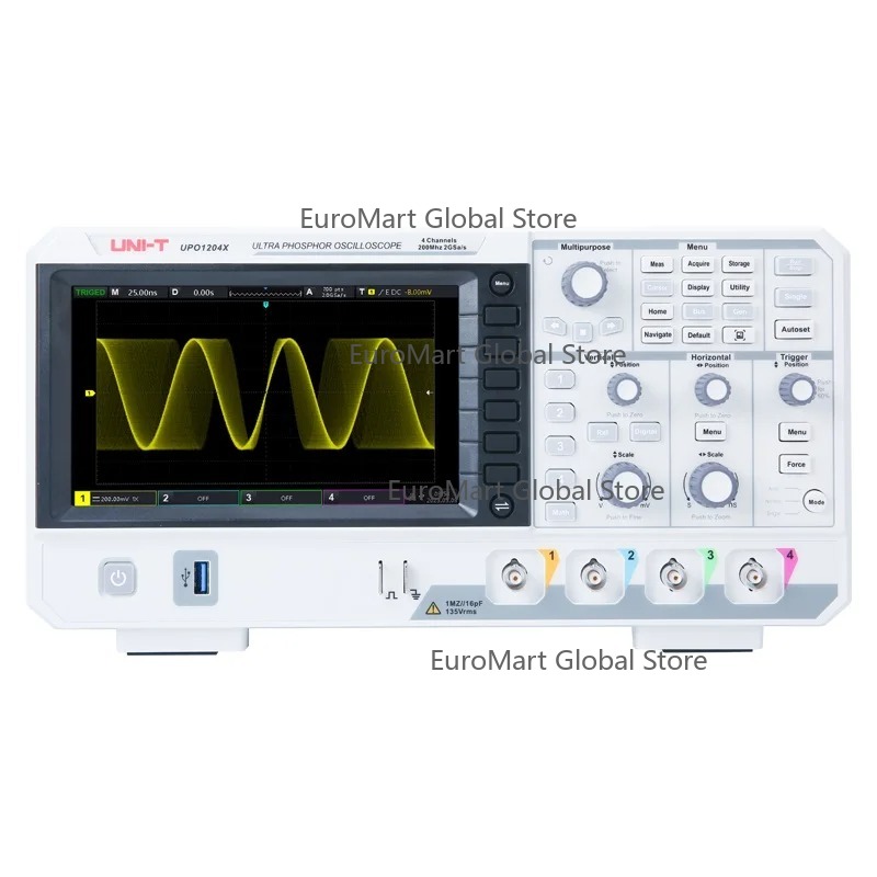Digital Storage Oscilloscope 4 Channel 100Mhz - UPO1104X 100MHz デジタルオシロスコープ 4チャンネル 2GSa/s 500,000wfms/s