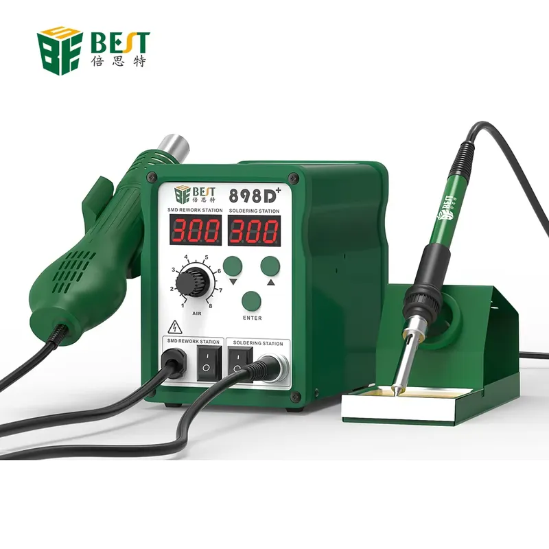 Smd Rework Station Hot Air Soldering 2 In 1 - BST-898d+ デジタルはんだ付けステーション 新型2-in-1 LEDディスプレイ ホットエアはんだ除去 SMDリワーク