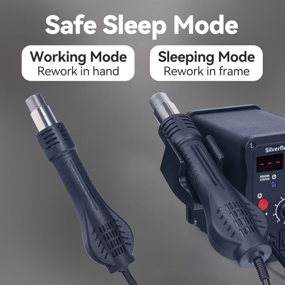 Silverflo 8586D はんだ付けステーション 2  - Smd Rework Station Hot Air Soldering 2 In 1 のレビューと価格