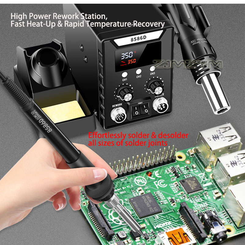 2in1熱風リワークステーション デジタルはんだ付けステーシ - Smd Rework Station Hot Air Soldering 2 In 1 のレビューと価格