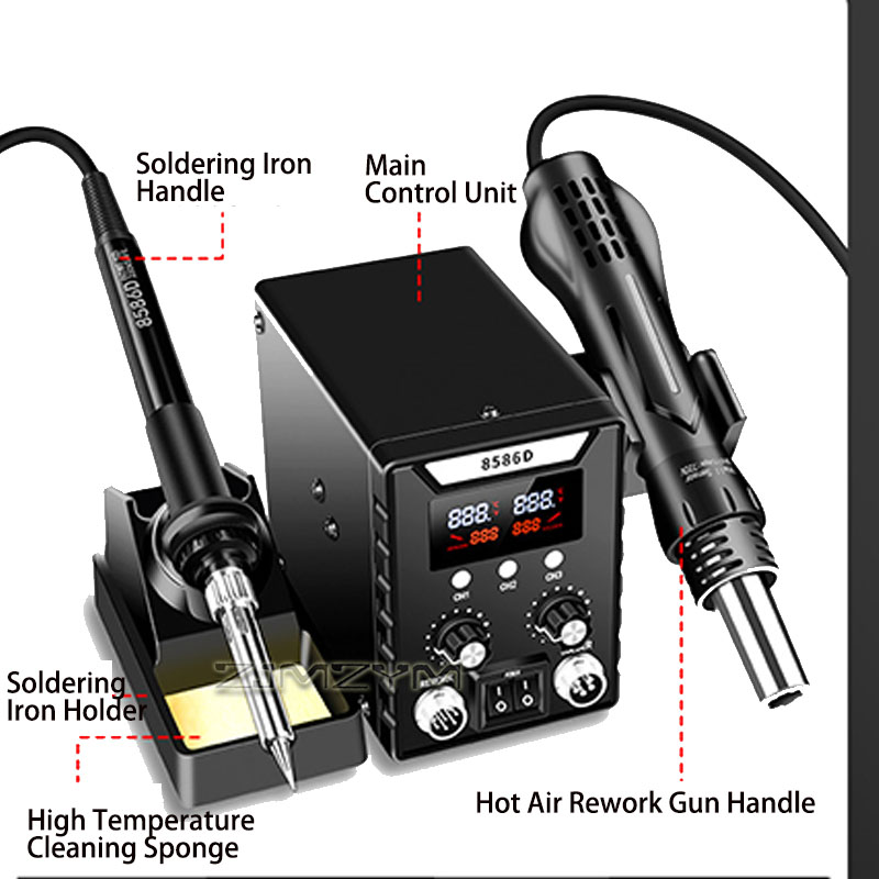 2in1熱風リワークステーション デジタルはんだ付けステーシ - Smd Rework Station Hot Air Soldering 2 In 1 のレビューと価格