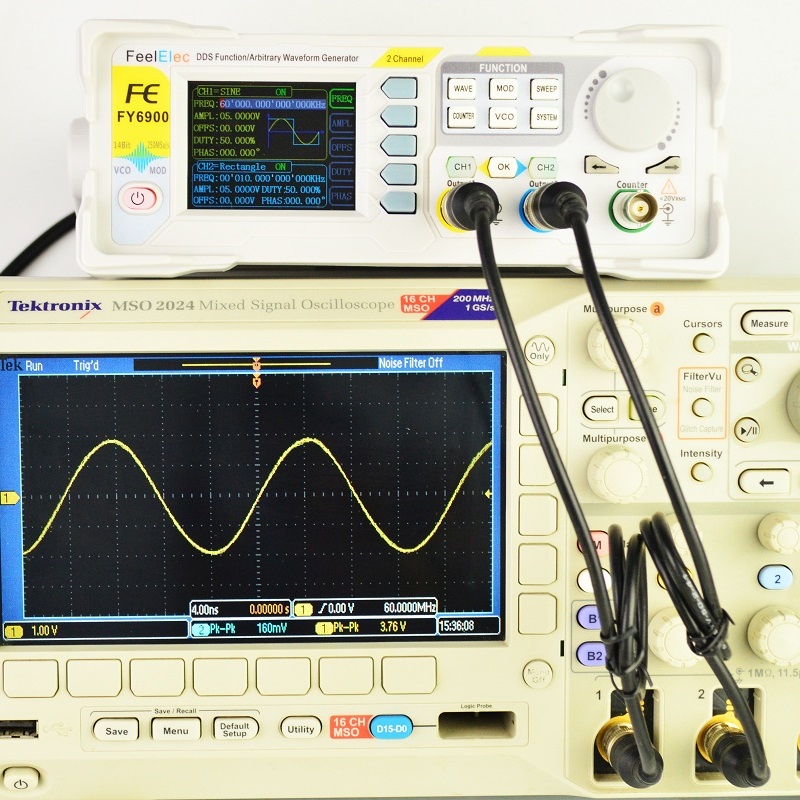 Feelelec FY6900 0-60MHz デジタル信号 - Dual Channel Arbitrary Waveform Function Generator 60Mhz のレビューと価格