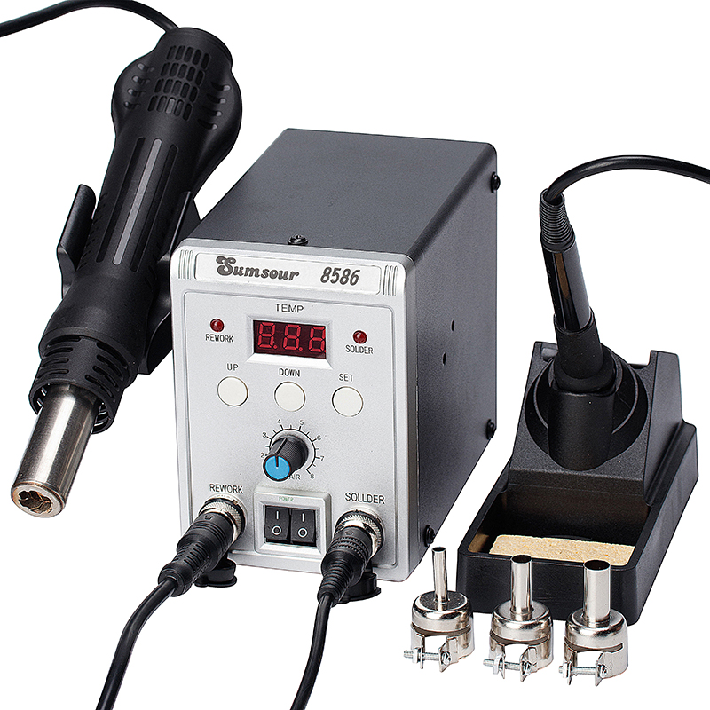 デジタルディスプレイ付きはんだ付けステーション,熱風銃,はん - Smd Rework Station Hot Air Soldering 2 In 1 のレビューと価格