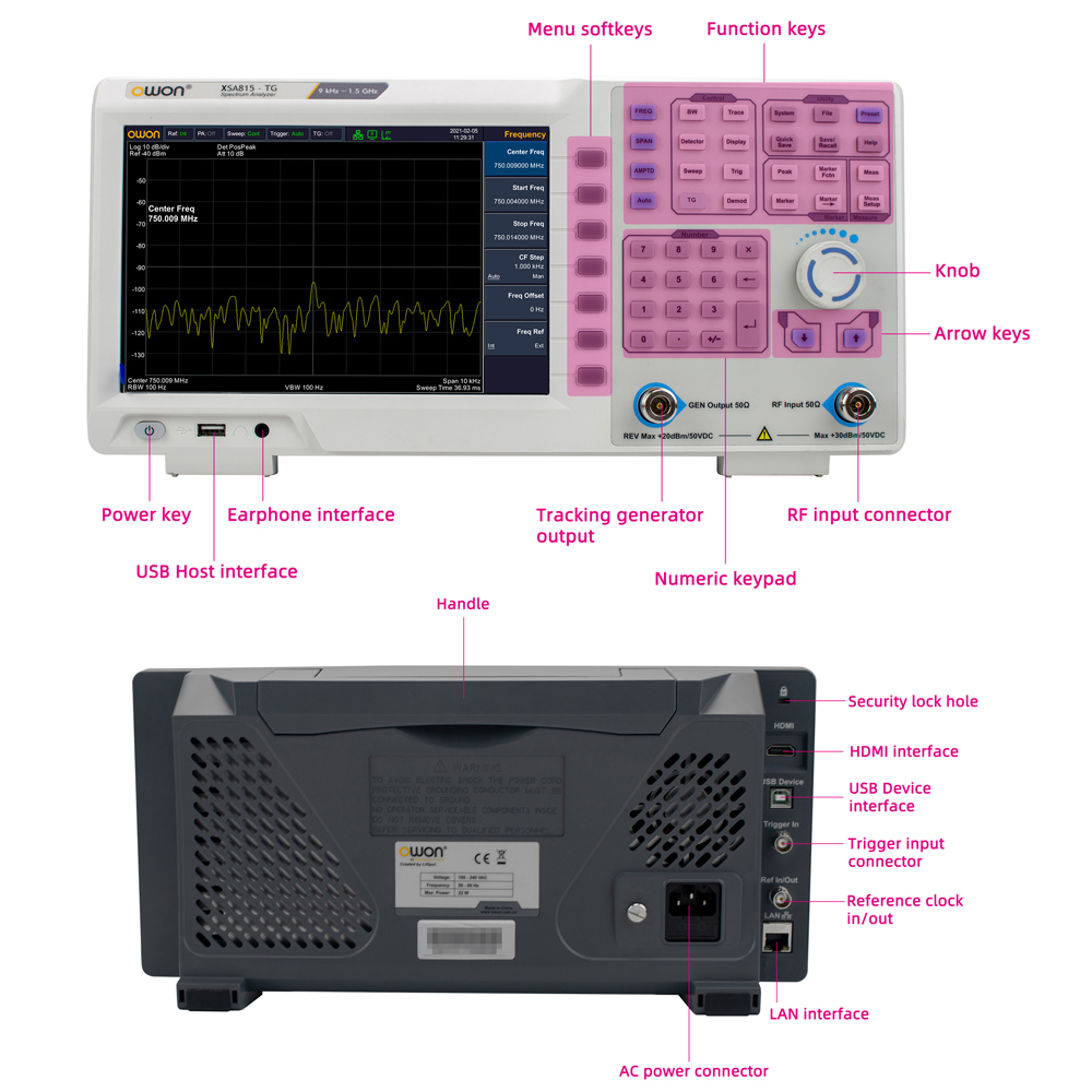 OWON XSA815TG デジタルスペクトラムアナライザ  - Spectrum Analyzer Tracking Generator 1.5Ghz のレビューと価格