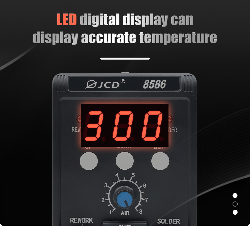 JCD 2 in 1 はんだ付けステーション 8586 LE - Smd Rework Station Hot Air Soldering 2 In 1 のレビューと価格