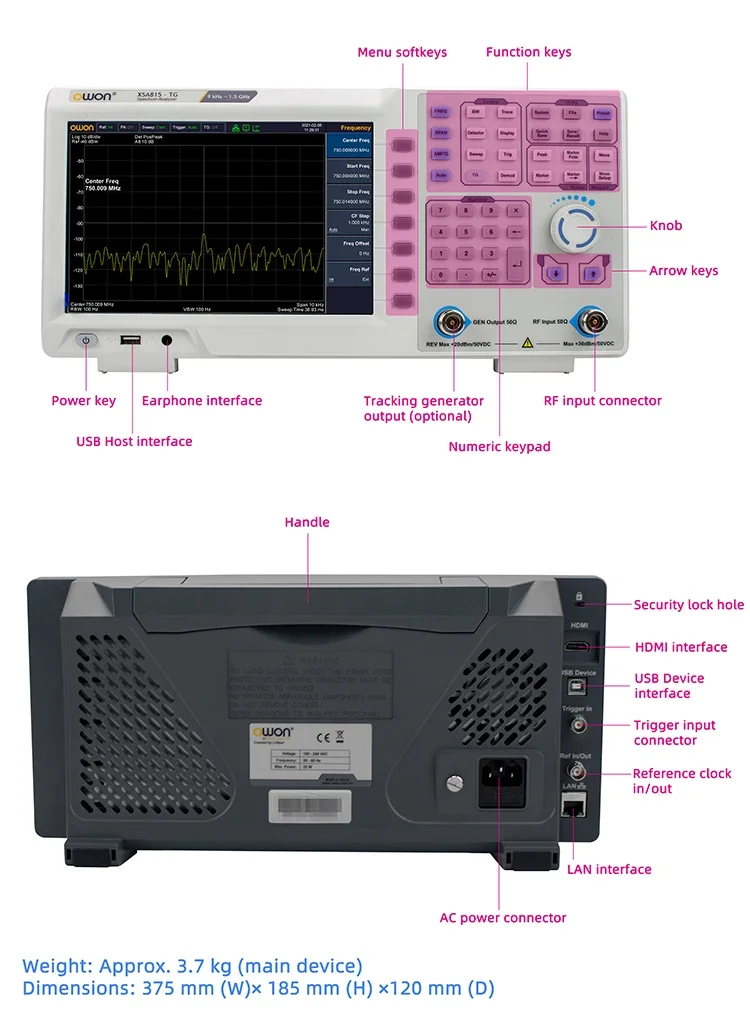 9kHz - 1.5GHz トラッキングジェネレーター付きス - Spectrum Analyzer Tracking Generator 1.5Ghz のレビューと価格