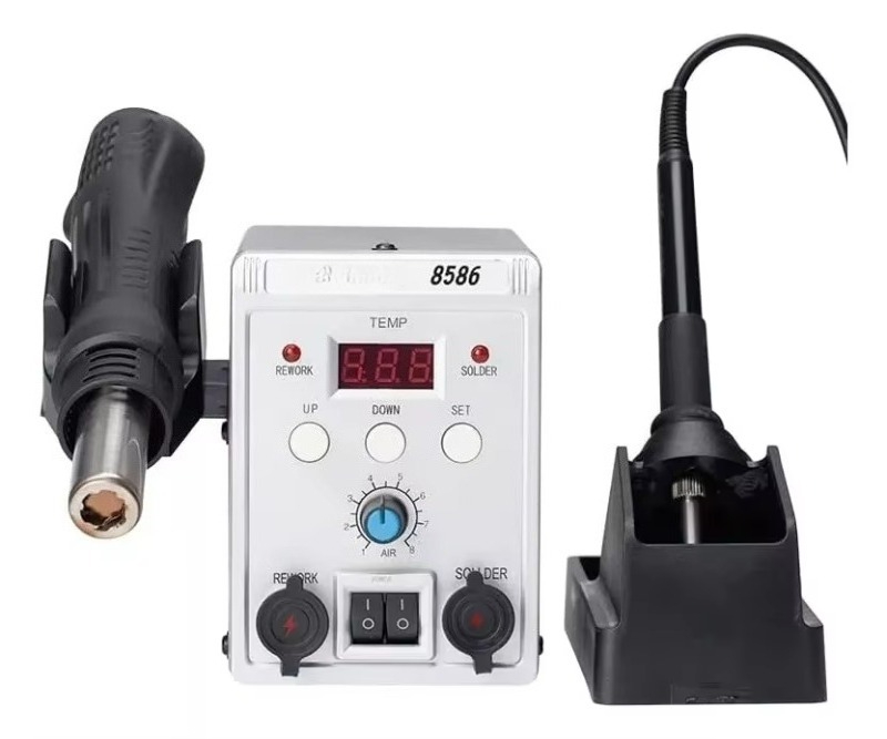 760W 8586 2in1 ホットエアはんだステーション、 - Smd Rework Station Hot Air Soldering 2 In 1 のレビューと価格